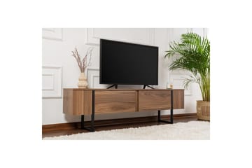 Serenity Gulvstående TV-benk 180 cm med Oppbevaring i Valnøtt - Brun - Møbler - Mediamøbel & tv møbel - TV-benk & mediabenk