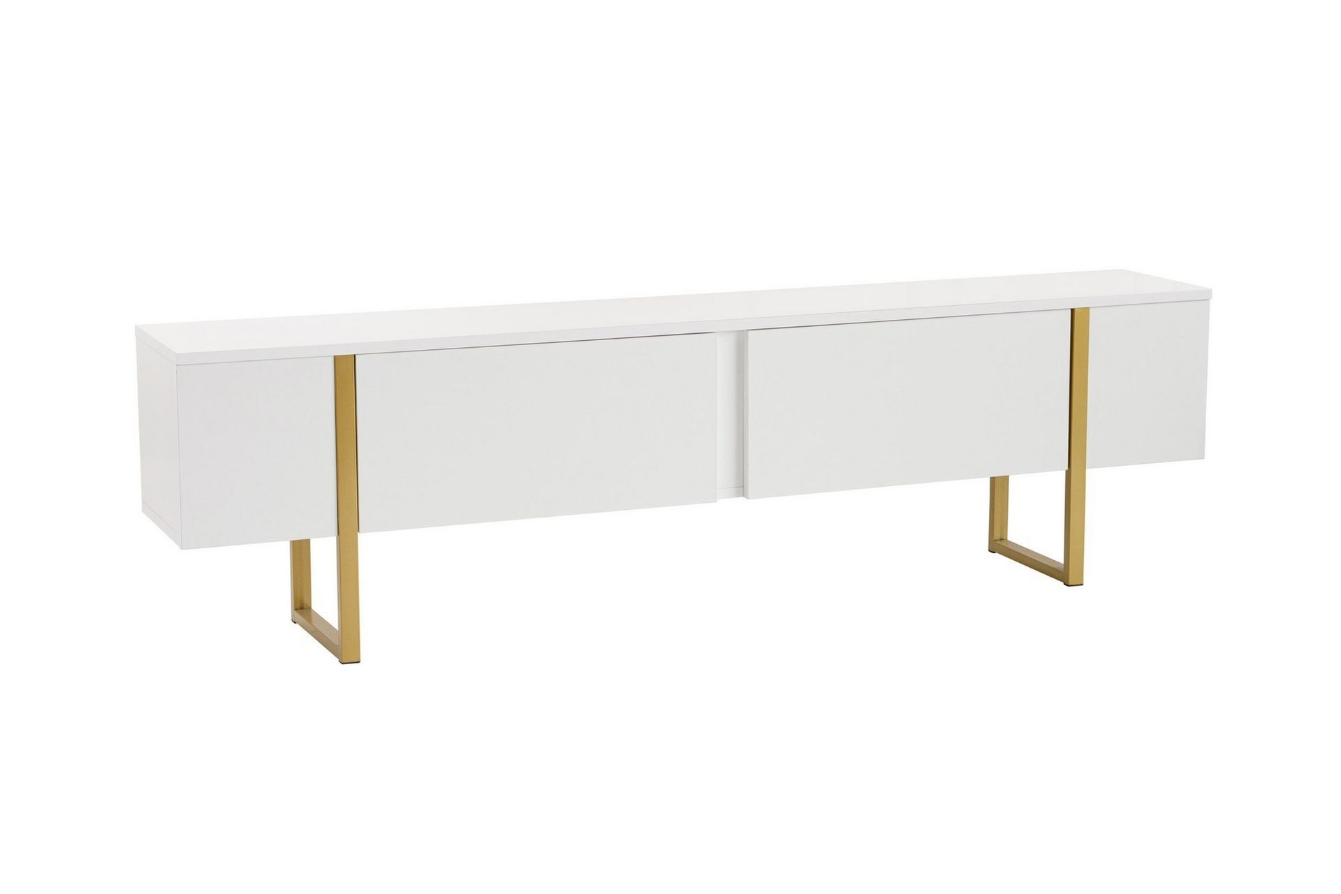Serenity Tv-benk 180x30 cm - Hvit/Gull - Møbler - Mediamøbel & tv møbel - TV-benk & mediabenk