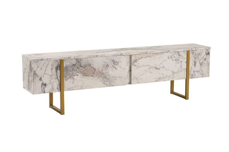 Serenity Tv-benk 180x30 cm - Marmor/Gull - Møbler - Mediamøbel & tv møbel - TV-benk & mediabenk
