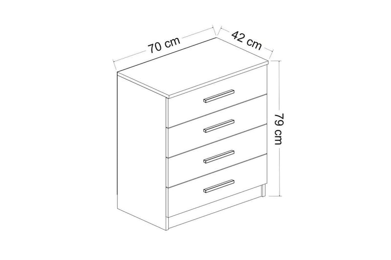 Serin TV-skap 70 cm - Hvit - Møbler - Mediamøbel & tv møbel - TV-skap