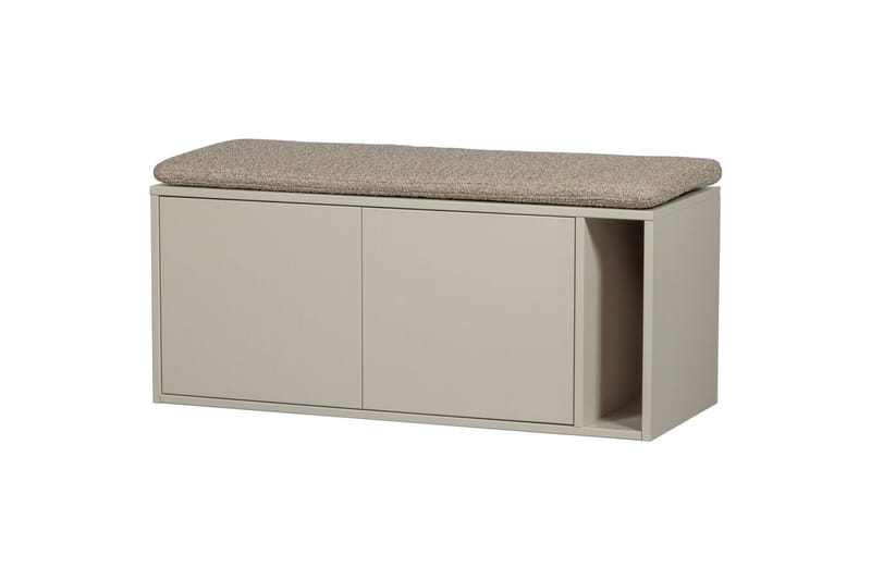 Settle Frittstående TV-benk 108 cm med Oppbevaring i Furu, Beige