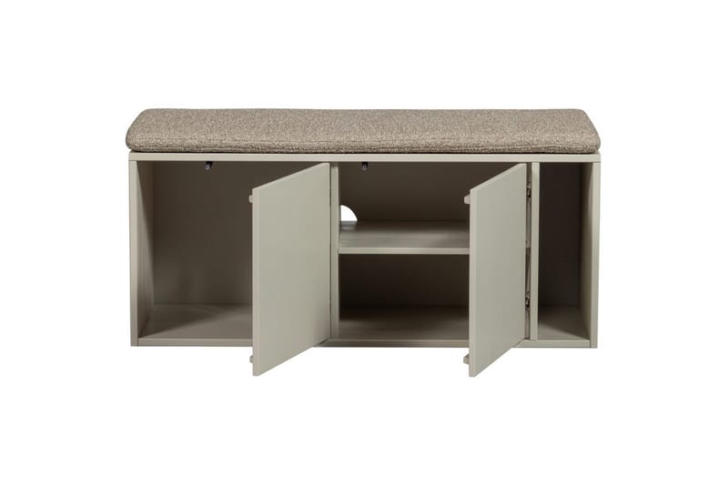 Settle Frittstående TV-benk 108 cm med Oppbevaring i Furu - Beige - Møbler - Mediamøbel & tv møbel - TV-benk & mediabenk