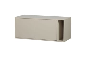 Settle Gulvstående TV-benk 108 cm med Oppbevaring i Furu - Lys Beige - Møbler - Mediamøbel & tv møbel - TV-benk & mediabenk