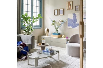 Settle Vegghengt TV-benk 200 cm med Oppbevaring i Furu - Sandbeige - Møbler - Mediamøbel & tv møbel - TV-benk & mediabenk