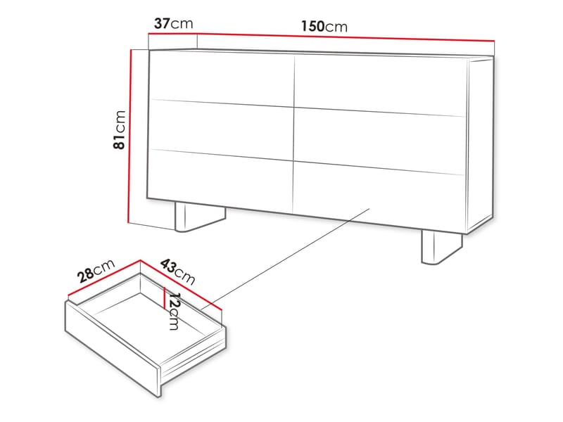 Seylar Skjenk 150 cm - Møbler - Mediamøbel & tv møbel - TV-skap