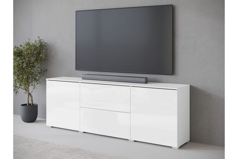 Sherie TV-benk 180 cm - Hvit - Møbler - Mediamøbel & tv møbel - TV-benk & mediabenk