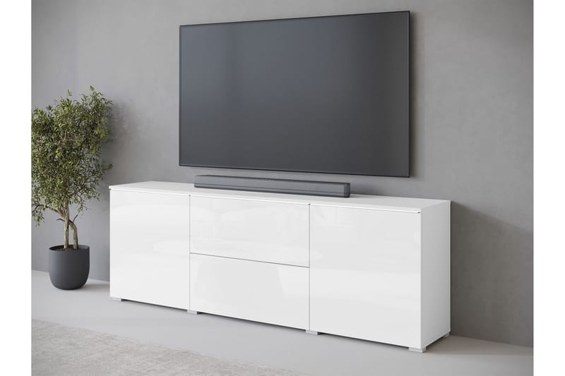 Sherie TV-benk 180 cm - Hvit - Møbler - Mediamøbel & tv møbel - TV-benk & mediabenk