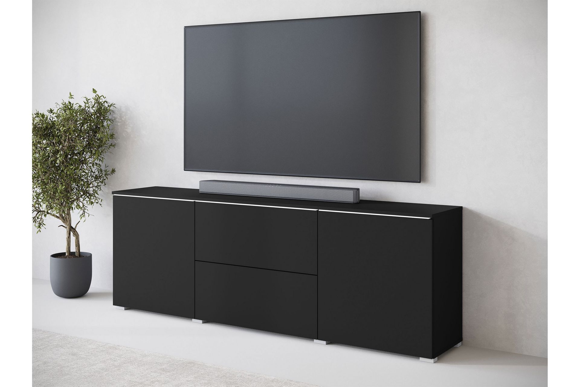 Sherie TV-benk 180 cm - Svart - Møbler - Mediamøbel & tv møbel - TV-benk & mediabenk