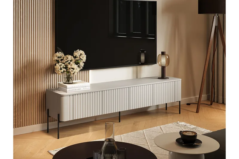 Sherie Tv-Benk 190x40 cm - Beige - Møbler - Mediamøbel & tv møbel - TV-benk & mediabenk