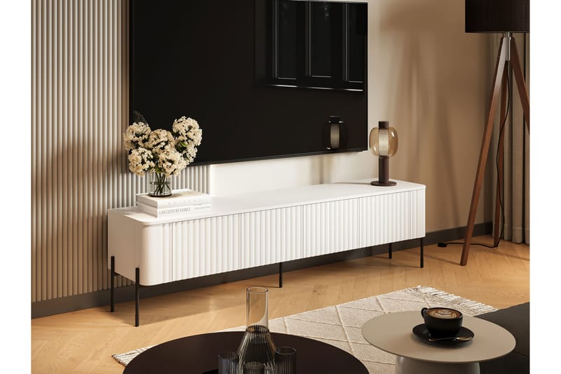 Sherie Tv-Benk 190x40 cm - Grå - Møbler - Mediamøbel & tv møbel - TV-benk & mediabenk