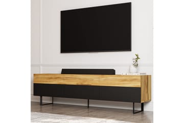 Sign Gulvstående Tv-benk 180 cm med Oppbevaring i Tre - Brun - Møbler - Mediamøbel & tv møbel - TV-benk & mediabenk