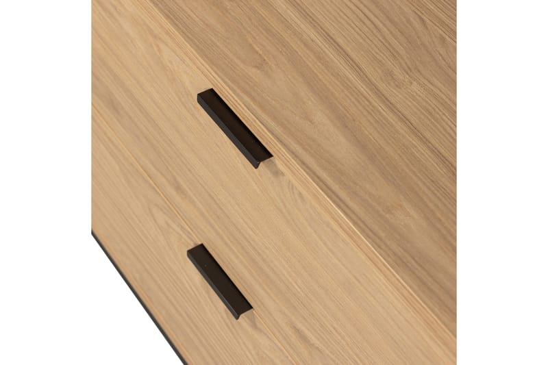 Silas TV-benk 180 cm med Oppbevaring i Tre med Metallunderstell - Beige - Møbler - Mediamøbel & tv møbel - TV-benk & mediabenk