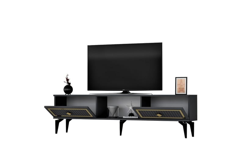 Sivaji TV-benk 150 cm - Gull/Antrasitt - Møbler - Mediamøbel & tv møbel - TV-benk & mediabenk