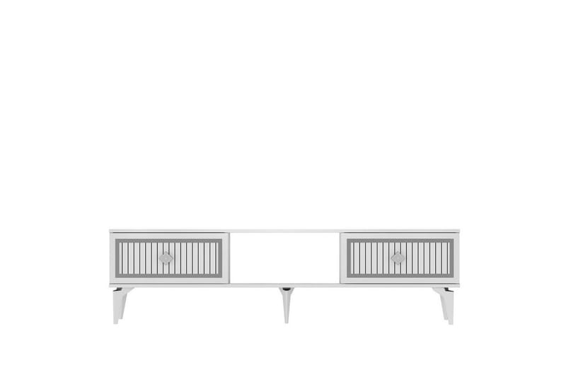 Sivaji TV-benk 150 cm - Hvit/Sølv - Møbler - Mediamøbel & tv møbel - TV-benk & mediabenk