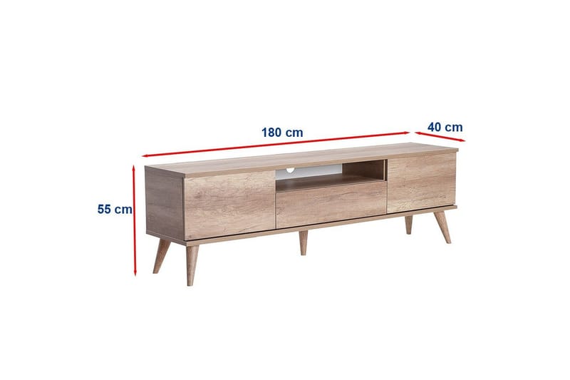 Sosan TV-benk 180 cm - Lyse brun - Møbler - Mediamøbel & tv møbel - TV-benk & mediabenk