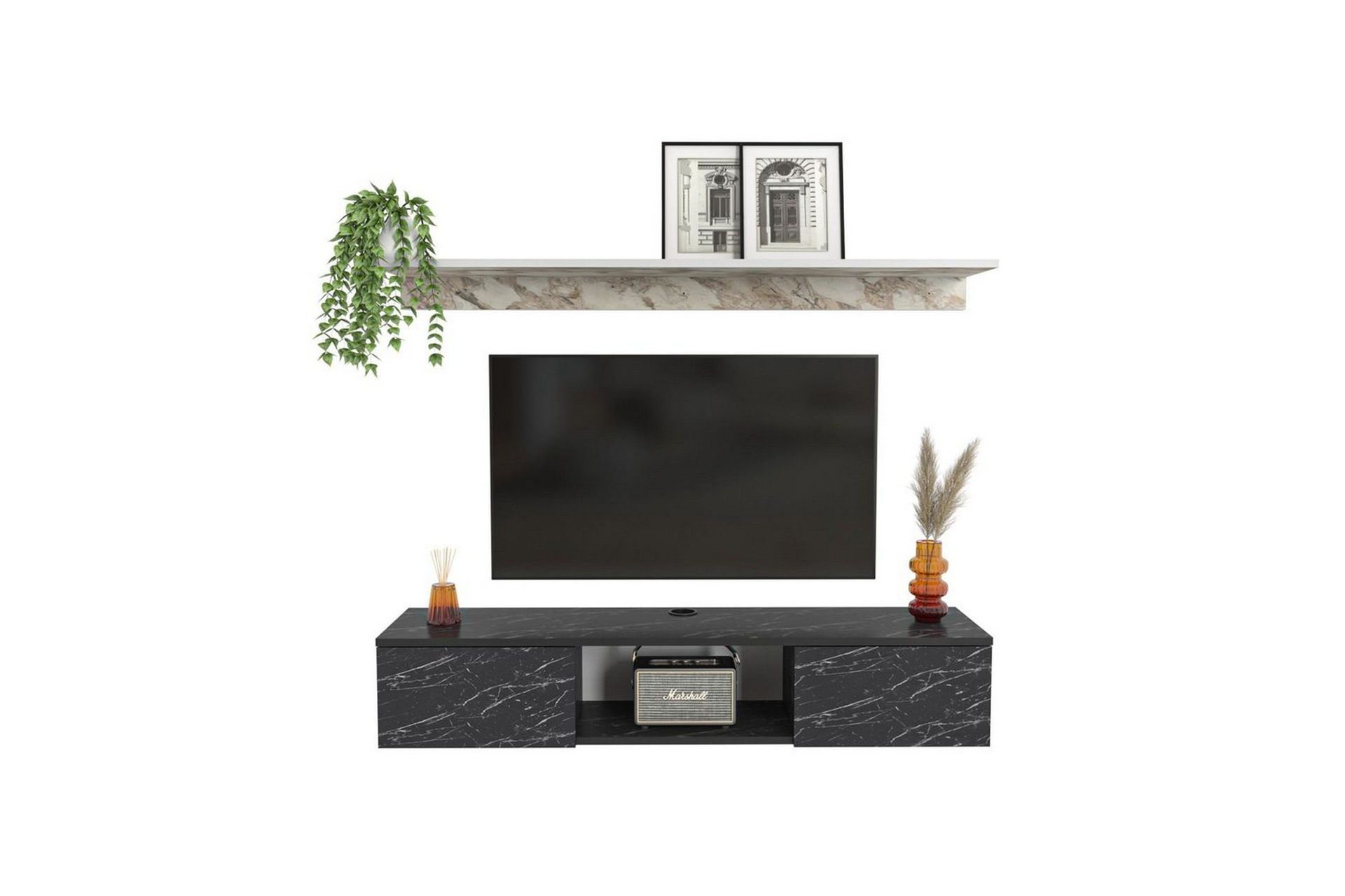 Sovric TV-benk 140 cm - Hvit
