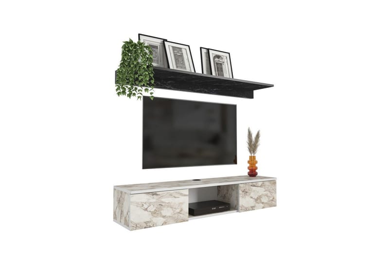 Sovric TV-benk 140 cm - Hvit - Møbler - Mediamøbel & tv møbel - TV-benk & mediabenk