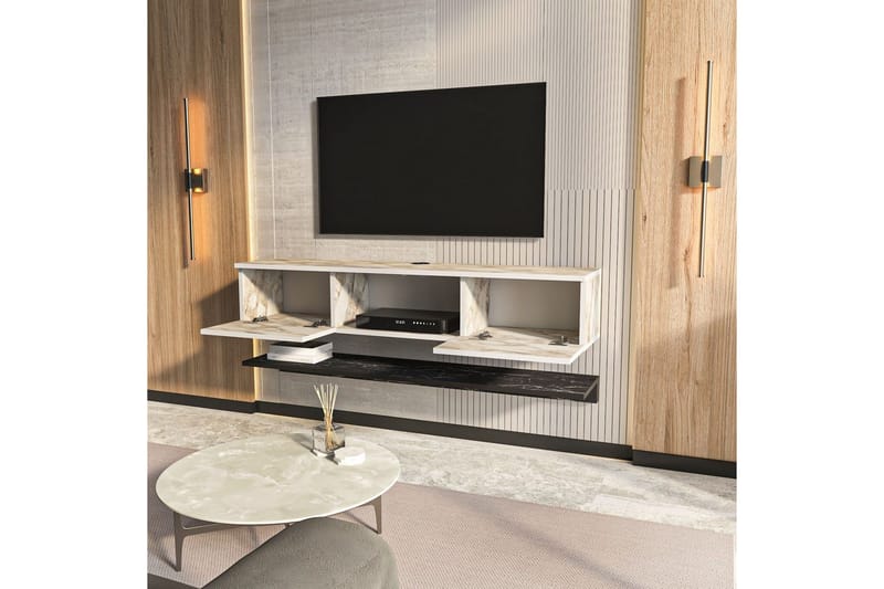 Sovric TV-benk 140 cm - Hvit - Møbler - Mediamøbel & tv møbel - TV-benk & mediabenk