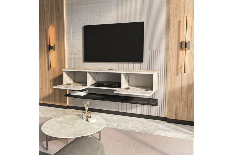 Sovric TV-benk 140 cm - Hvit - Møbler - Mediamøbel & tv møbel - TV-benk & mediabenk