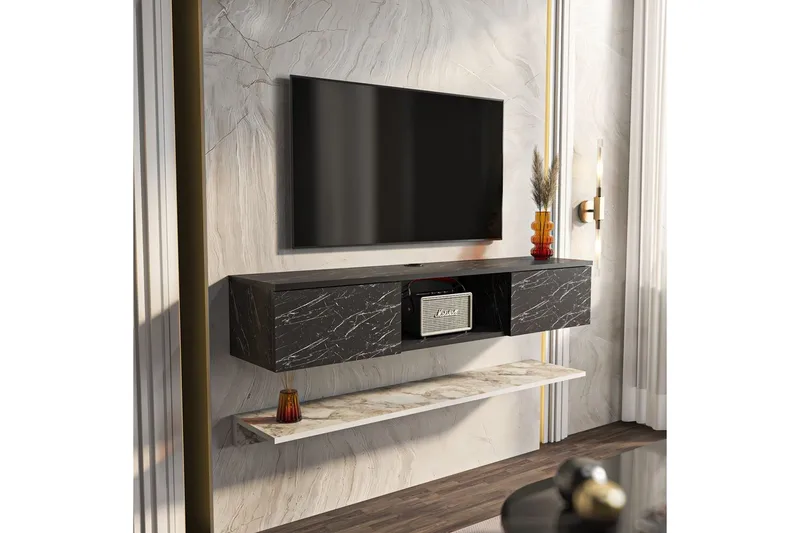 Sovric TV-benk 140 cm - Hvit - Møbler - Mediamøbel & tv møbel - TV-benk & mediabenk