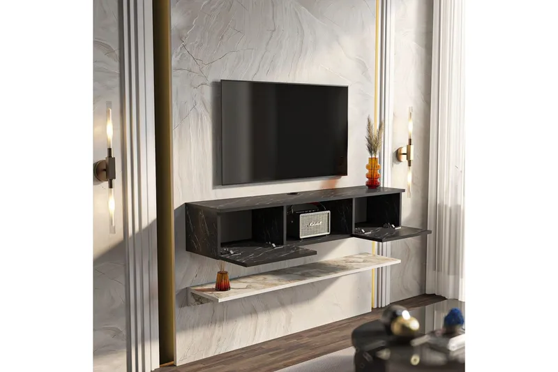 Sovric TV-benk 140 cm - Hvit - Møbler - Mediamøbel & tv møbel - TV-benk & mediabenk