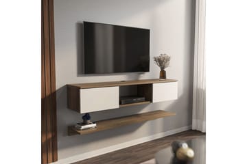 Sovric TV-benk 140 cm - Valnøtt/Hvit - Møbler - Mediamøbel & tv møbel - TV-benk & mediabenk