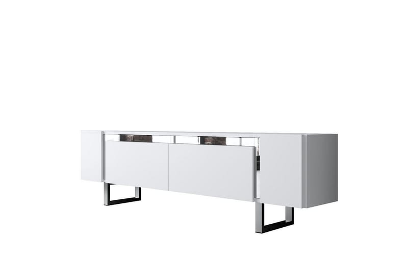 Sozi TV-benk 180 cm - Hvit/Sølv - Møbler - Mediamøbel & tv møbel - TV-benk & mediabenk