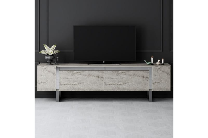 Sozi TV-benk 180 cm - Sølv/Grå - Møbler - Mediamøbel & tv møbel - TV-benk & mediabenk
