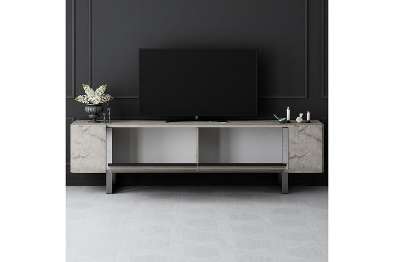 Sozi TV-benk 180 cm - Sølv/Grå - Møbler - Mediamøbel & tv møbel - TV-benk & mediabenk