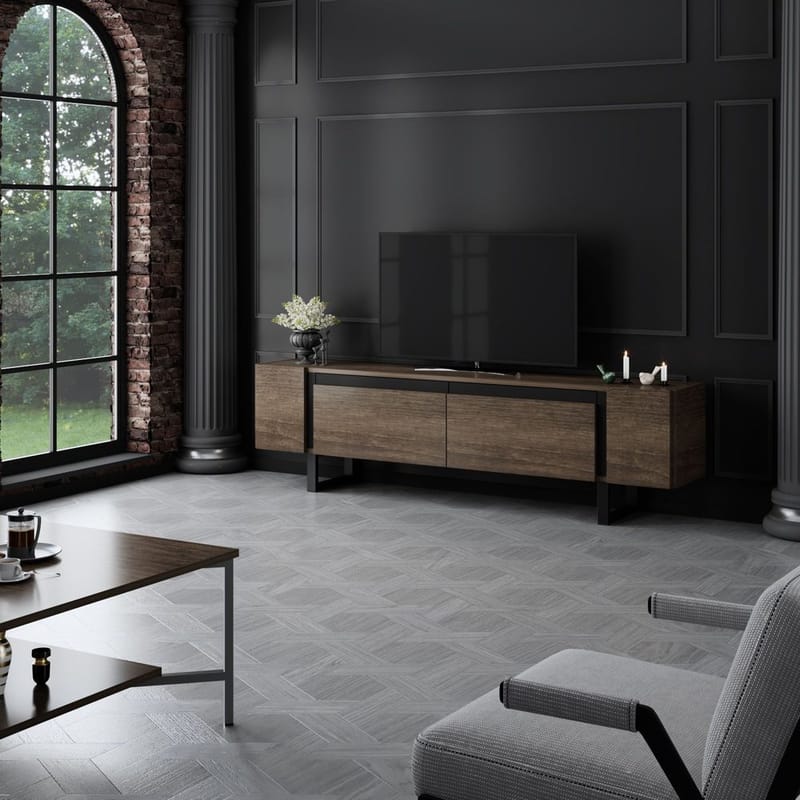 Sozi TV-benk 180 cm - Svart - Møbler - Mediamøbel & tv møbel - TV-benk & mediabenk