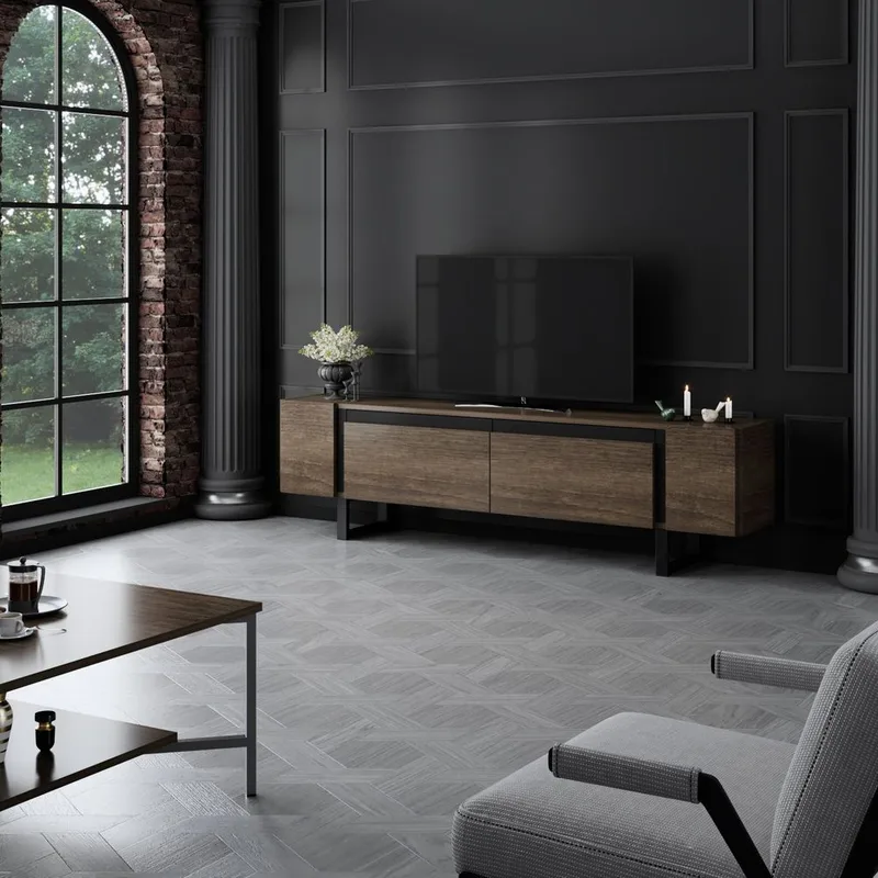 Sozi TV-benk 180 cm - Svart - Møbler - Mediamøbel & tv møbel - TV-benk & mediabenk