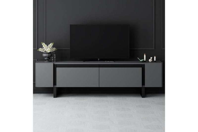 Sozi TV-benk 180 cm - Svart/Antrasitt - Møbler - Mediamøbel & tv møbel - TV-benk & mediabenk