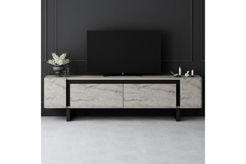 Sozi TV-benk 180 cm - Svart/Grå - Møbler - Mediamøbel & tv møbel - TV-benk & mediabenk