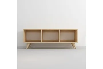 Springhill Gulvstående TV-benk 120 cm med Oppbevaring i Malt Tre - Beige - Møbler - Mediamøbel & tv møbel - TV-benk & mediabenk