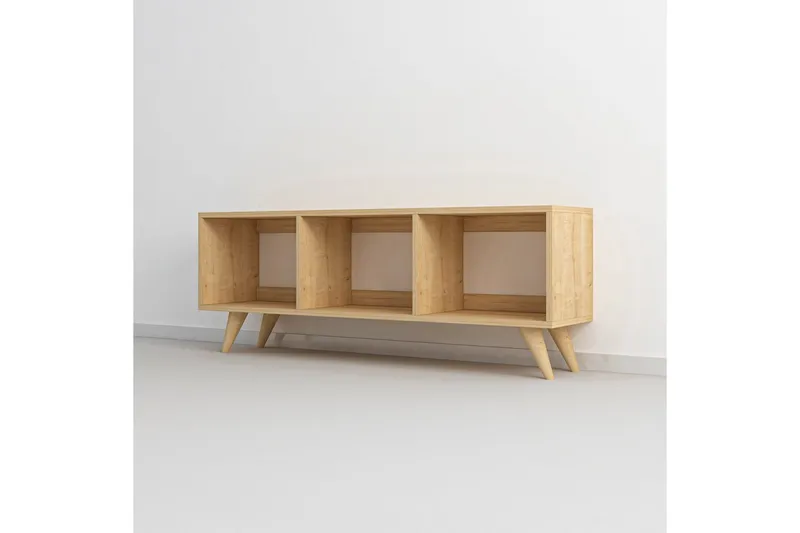 Springhill Gulvstående TV-benk 120 cm med Oppbevaring i Malt Tre, Beige