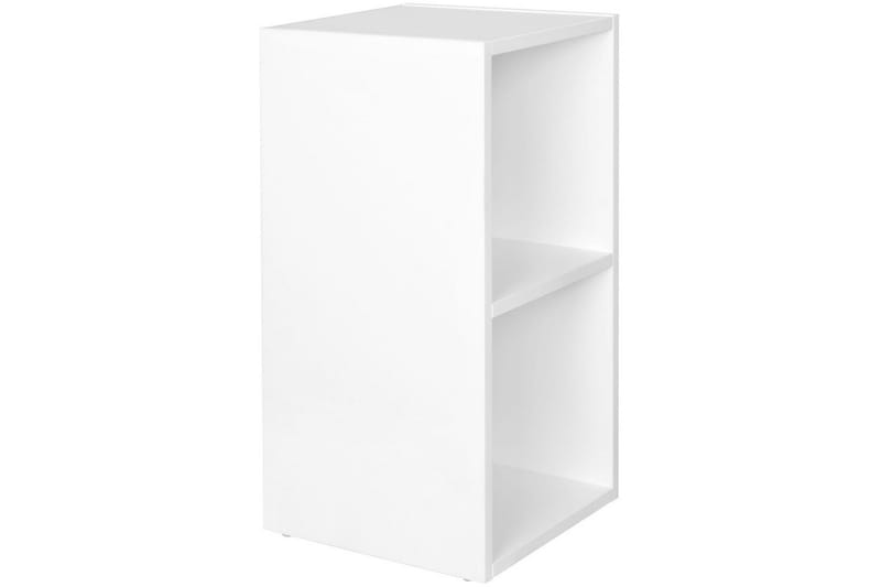 Stående hylle Wohnling melaminbelagt sponplate med lagringsplass, moderne stil Hvit, svart - Hvit, svart - Oppbevaring - Hyller - Vegghylle