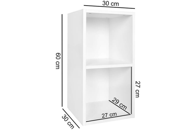 Stående hylle Wohnling melaminbelagt sponplate med lagringsplass, moderne stil Hvit - Hvit - Oppbevaring - Hyller - Hylleplan & hyllekonsoll