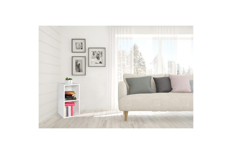 Stående hylle Wohnling melaminbelagt sponplate med lagringsplass, moderne stil Hvit - Hvit - Oppbevaring - Hyller - Hylleplan & hyllekonsoll