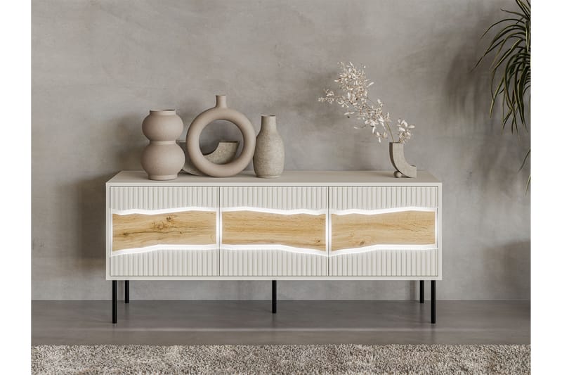 Stintino Tv-Benk 144x40 cm - Beige/Brun - Møbler - Mediamøbel & tv møbel - TV-benk & mediabenk