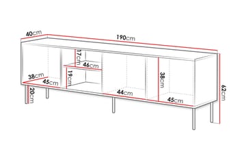 Stintino Tv-Benk 190x40 cm - Møbler - Mediamøbel & tv møbel - TV-benk & mediabenk