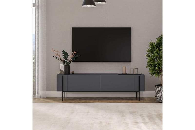 Stira TV-benk 160 cm - Grafittgrå - Møbler - Mediamøbel & tv møbel - TV-benk & mediabenk