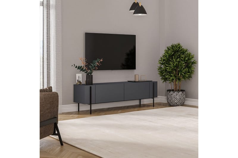Stira TV-benk 160 cm - Grafittgrå - Møbler - Mediamøbel & tv møbel - TV-benk & mediabenk
