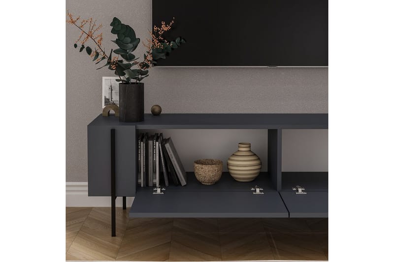 Stira TV-benk 160 cm - Grafittgrå - Møbler - Mediamøbel & tv møbel - TV-benk & mediabenk