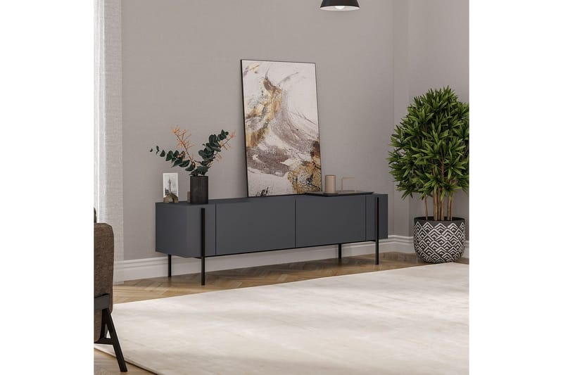 Stira TV-benk 160 cm - Grafittgrå - Møbler - Mediamøbel & tv møbel - TV-benk & mediabenk