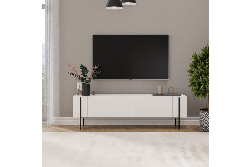 Stira TV-benk 160 cm - Hvit - Møbler - Mediamøbel & tv møbel - TV-benk & mediabenk