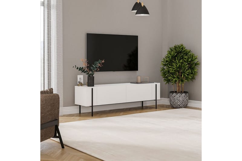 Stira TV-benk 160 cm - Hvit - Møbler - Mediamøbel & tv møbel - TV-benk & mediabenk