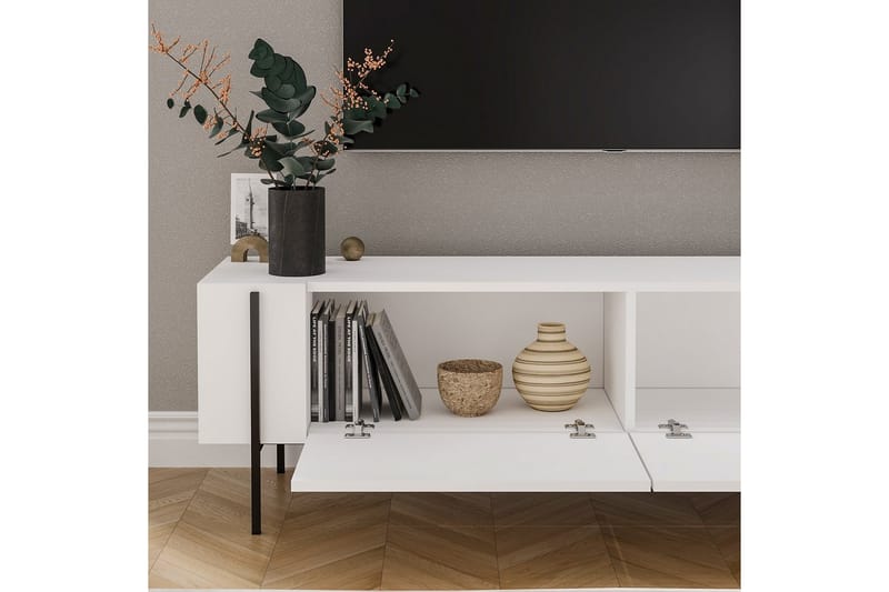 Stira TV-benk 160 cm - Hvit - Møbler - Mediamøbel & tv møbel - TV-benk & mediabenk