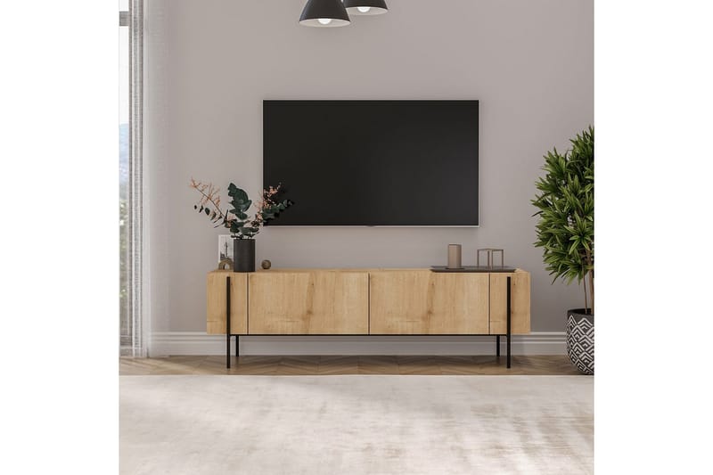 Stira TV-benk 160 cm - Naturell - Møbler - Mediamøbel & tv møbel - TV-benk & mediabenk