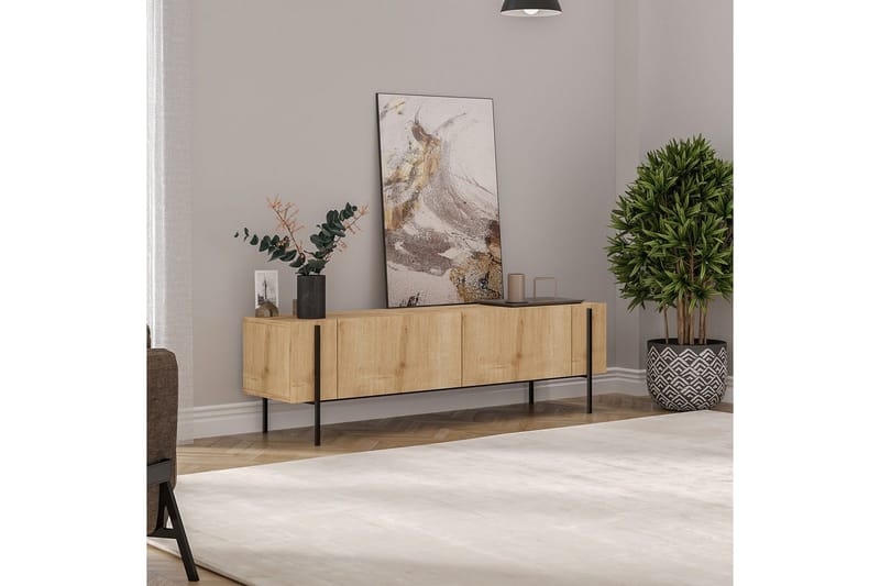 Stira TV-benk 160 cm - Naturell - Møbler - Mediamøbel & tv møbel - TV-benk & mediabenk
