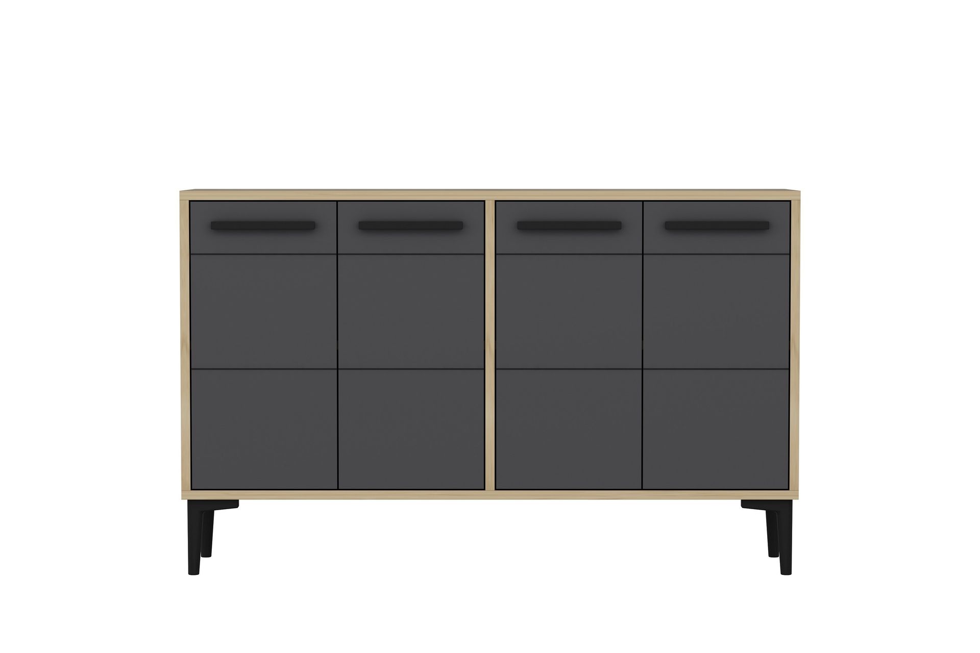 Stria Tv-benk 120 cm - Eik/Antrasitt - Møbler - Mediamøbel & tv møbel - TV-benk & mediabenk